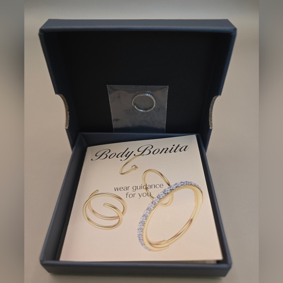 Jewelry - Nose Ring with Silver Accents Surgical Steel.